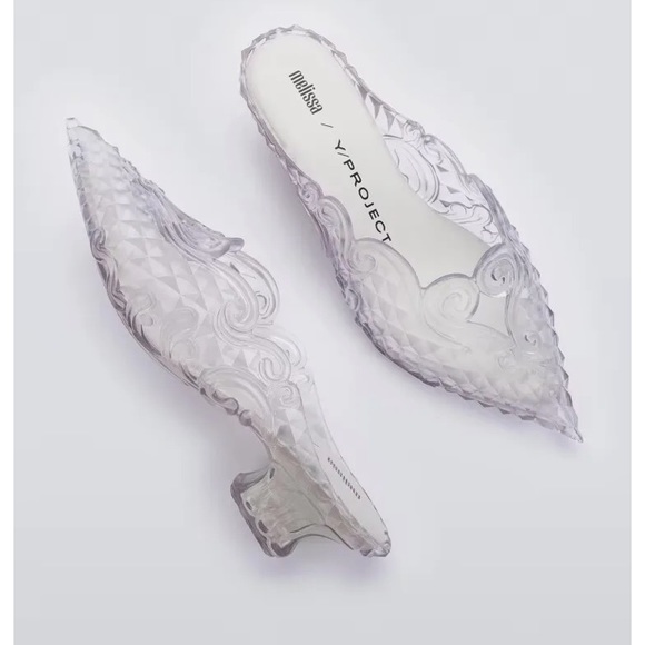 Melissa Court Shoe Y Project Clear Heels Size 7 - Picture 2 of 16